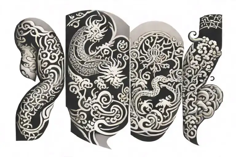 Arm Wrap Full Asian Theme Sleeve