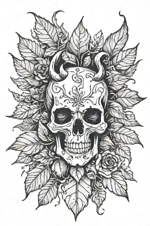 Skull And Leafs Healing The Devil