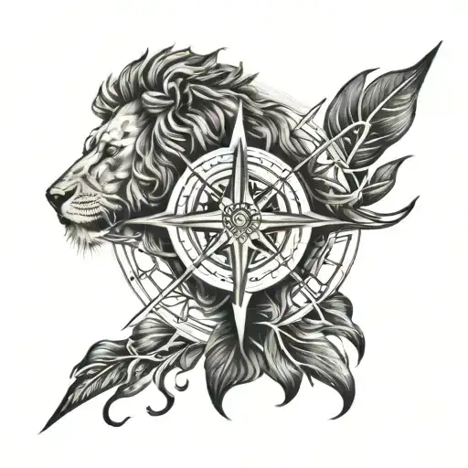 Lion And Compass Intertwined