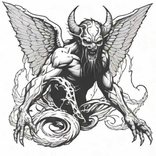 A Demon Coming Out Of An Angel