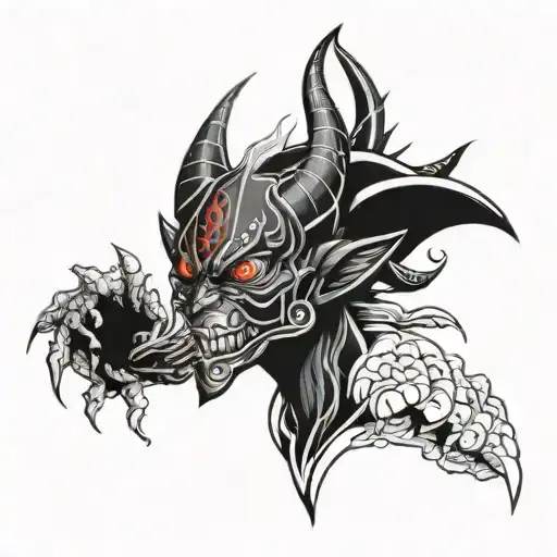 Red-eyed Demon Taking Control Of Video