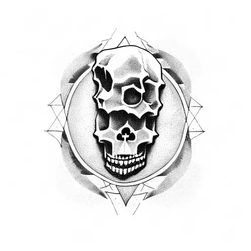 Buildings Forming A Skull