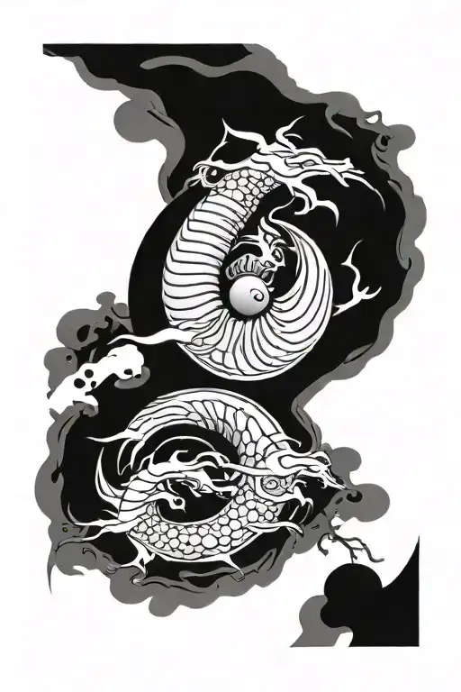Samurai And Ying Yang Symbol