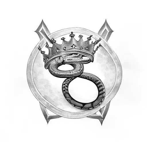 The Letters Tk With A Serpent And A Crown At The Rop