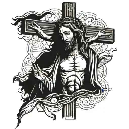 Jesus Christ Cross Combined