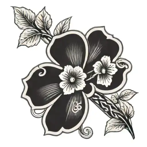 Dainty Cross With Flower