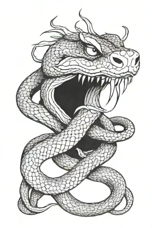 Snake With Coin Inside The Mouth