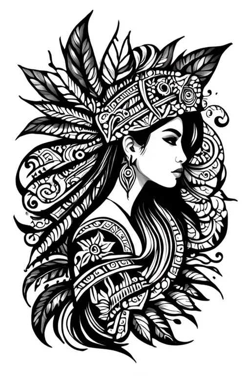 Tribal Polynesian Ornamental Female