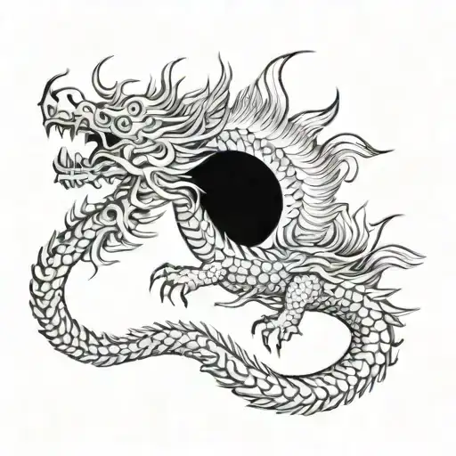 Japan Style Woven Japanese Dragon