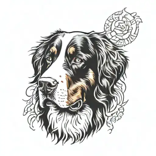 Bernese Mountain Dog Face