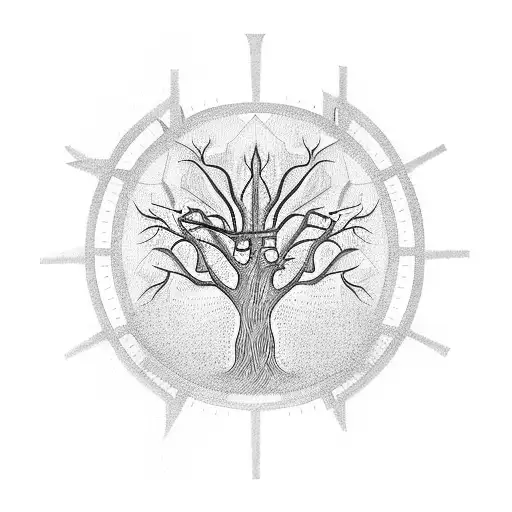 Clock With A Tree Of Life