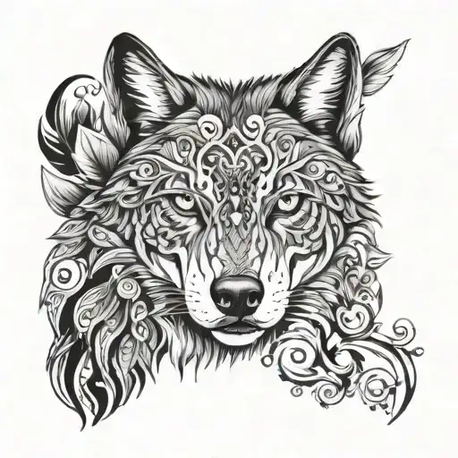 Tattoo Schlange Wolf Eule Arm