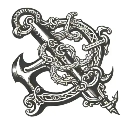 Letter R That Looks Like An Anchor