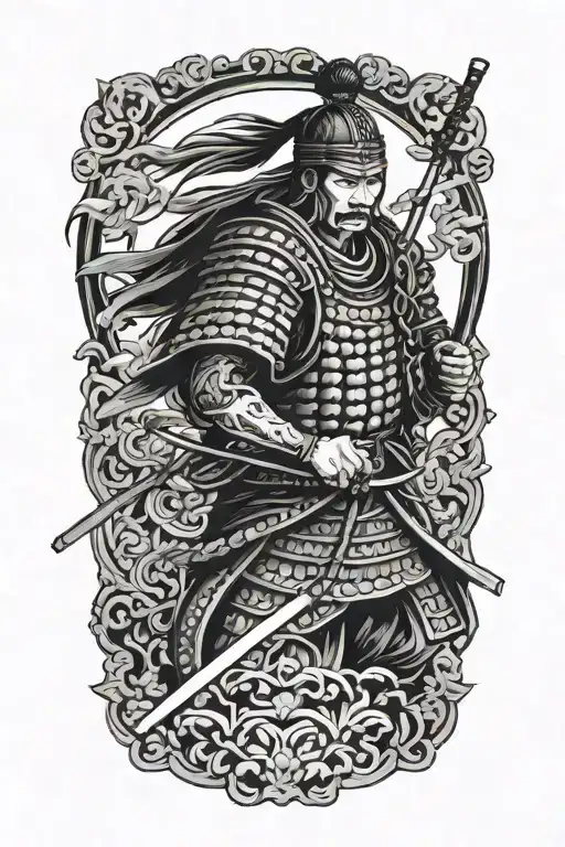 Samurai Warrior Wielding