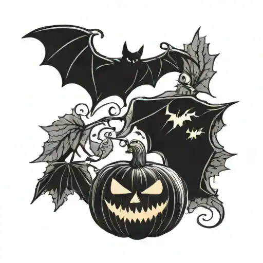 Bat And Pumpkin
