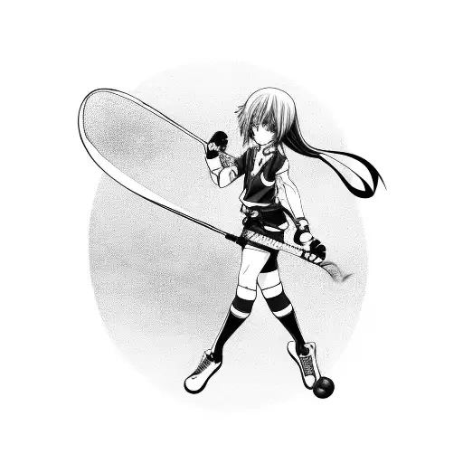 Anime Character Playing A Sport