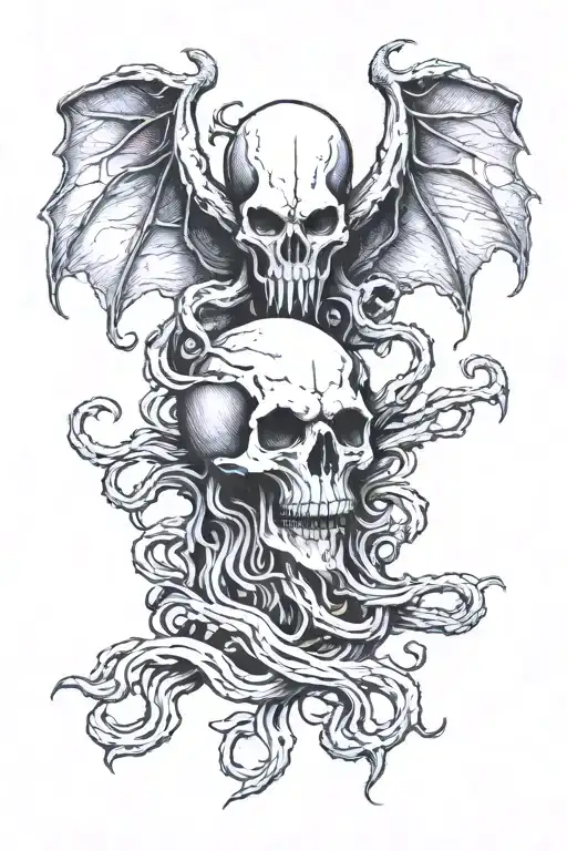 Cthulhu Skull Shoulder