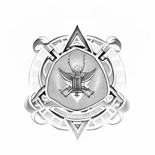 Military Insignia Combined With A Meaningful Quote About Family