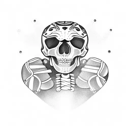 A Hockey Goalie Skeleton