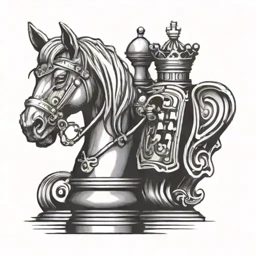 Dead Knight King Chess Piece