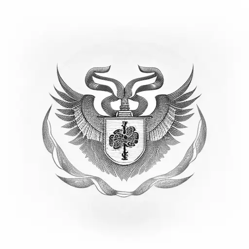 Military Insignia Combined With A Meaningful Quote About Family