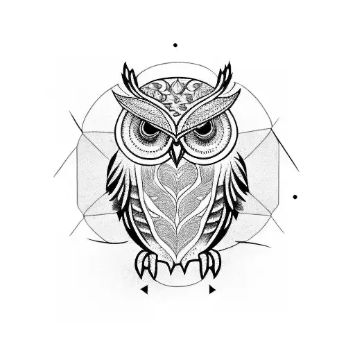 Owl With Hawaiian Flowers