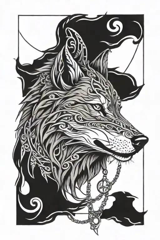 Wolf Raven Chain Catana