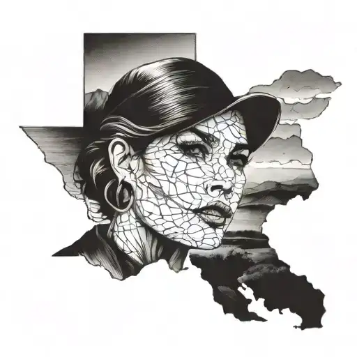 A Beautiful Portrait Of A Strong Texas Woman With A Backdrop Of The Texas Landscape