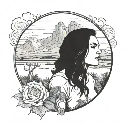 A Beautiful Portrait Of A Strong Texas Woman With A Backdrop Of The Texas Landscape