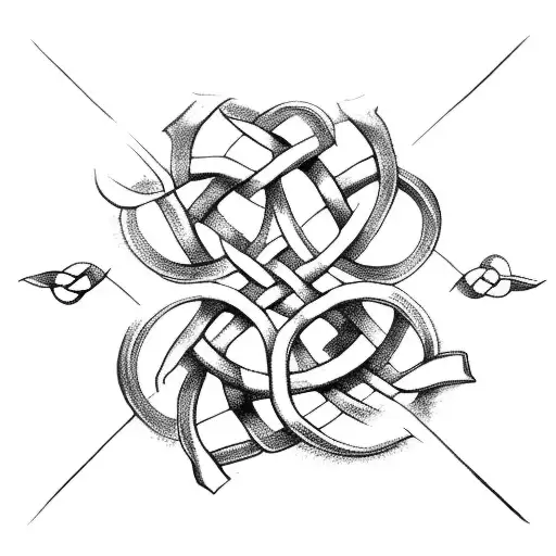 A Bagpipe Intertwined With A Celtic Knot