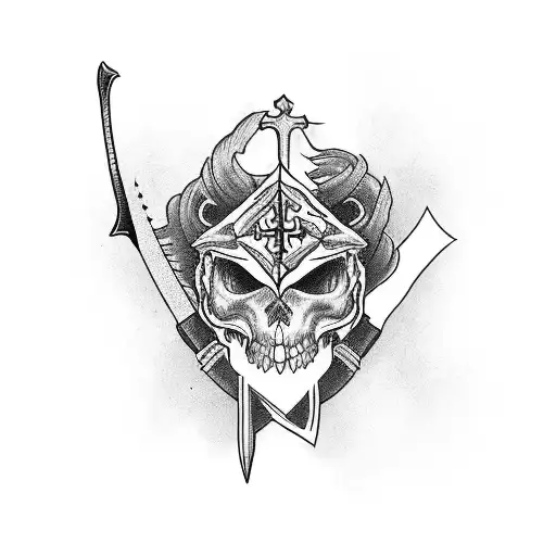 Jake Paul Sword Tattoo But With A Cross