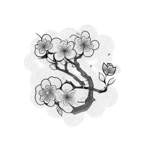 Samurai And Cherry Blossom Inspired Sleeve