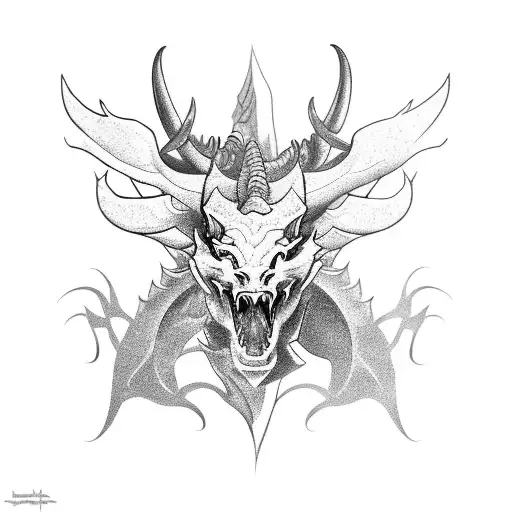 Horned Dragon With Claws