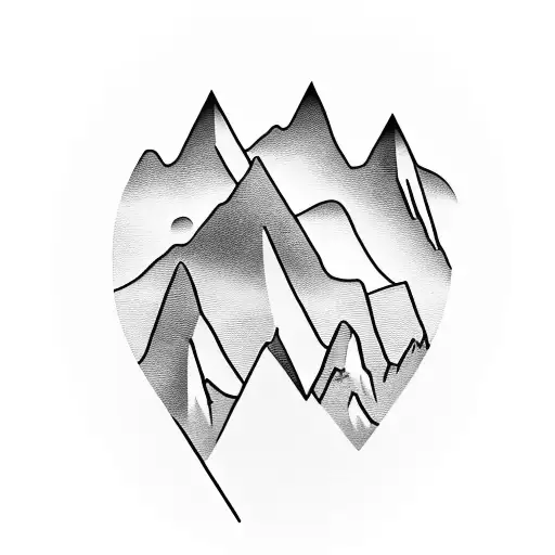 Imagine A Tattoo Showcasing A Car Engine Morphing Into A Majestic Mountain Range