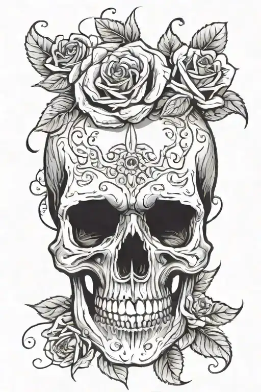 Skull And Roses