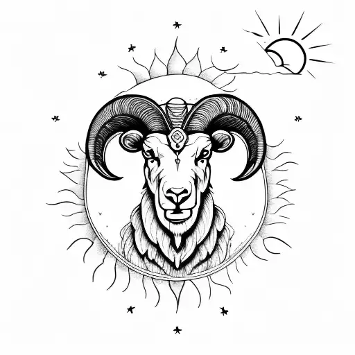 Ram With Sun And Moon