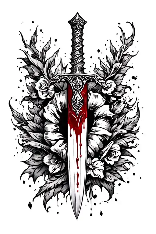 Dagger With Blood Dripping