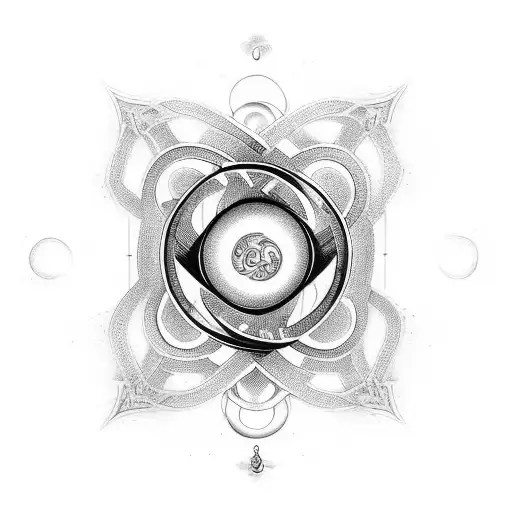 Infinity Symbol Mixed With Yin Yang Symbol Include Numbers 3 And 1