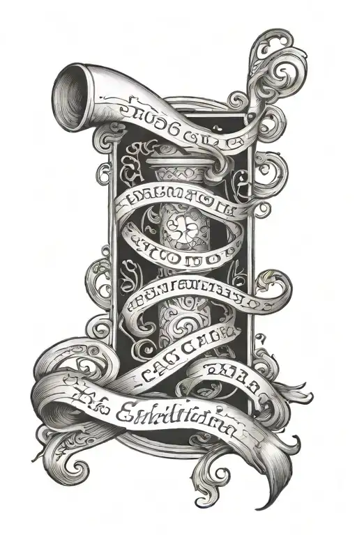 Scroll With Unrolled With Victoria In Sacrificium Written On It
