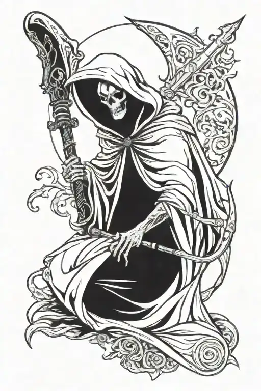 Grim Reaper Sitting