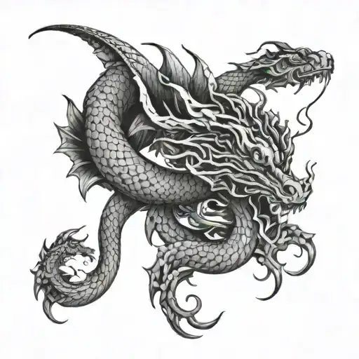 Dragon And Snake On The Arm