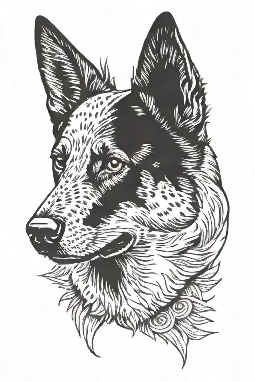 Australian Cattle Dog Head