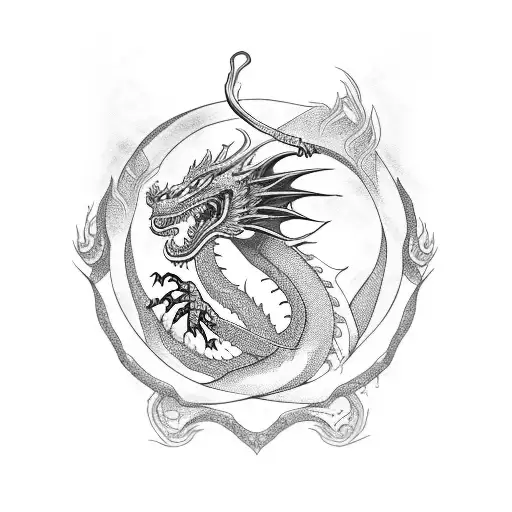 Dragon Of The Darknes Flame