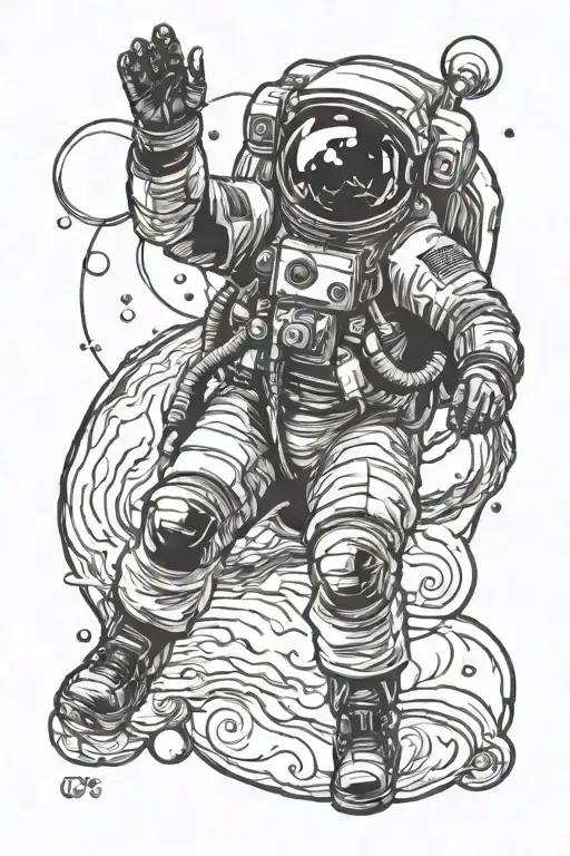 Astronaut Floating In Space