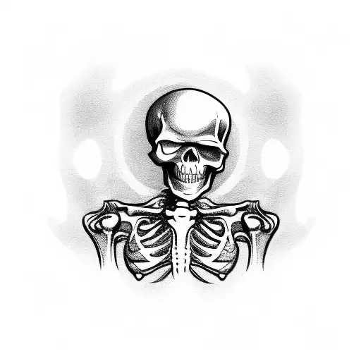 Simple Man Skeleton With Family