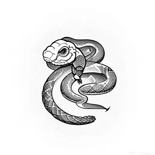 Black Trust No One Text And A Snake With An Cool Design