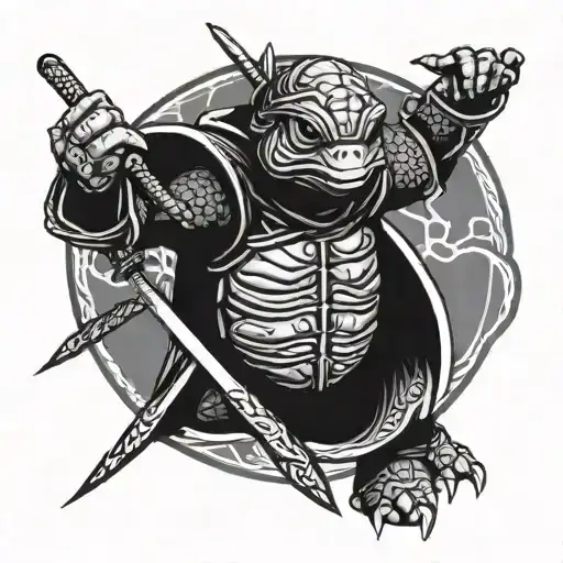 Turtle Samurai Warrior