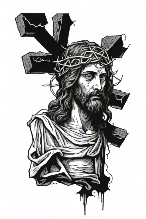 Jesus With Crosses Mixed