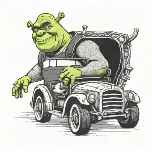 Shrek And His Car