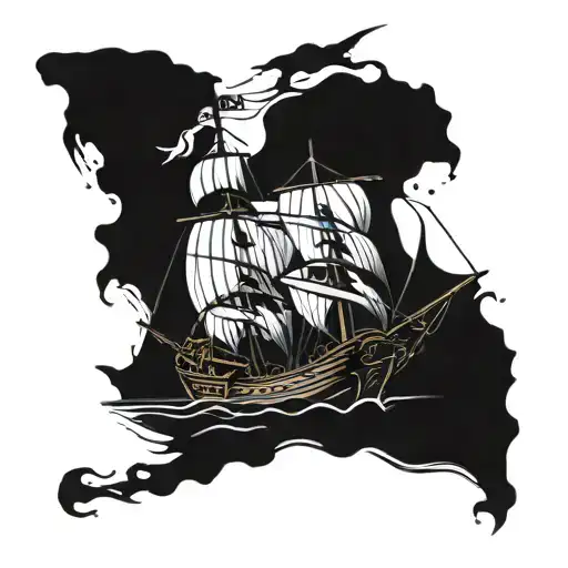 Pirate Ship With Compass